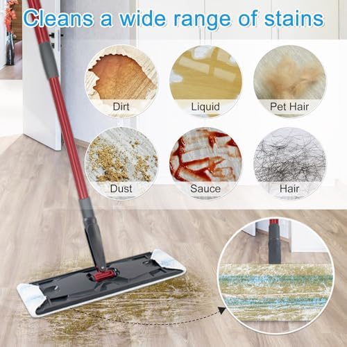 6 Pack Microfiber Mop Pads for O-Cedar H2Pro Flat Mop System