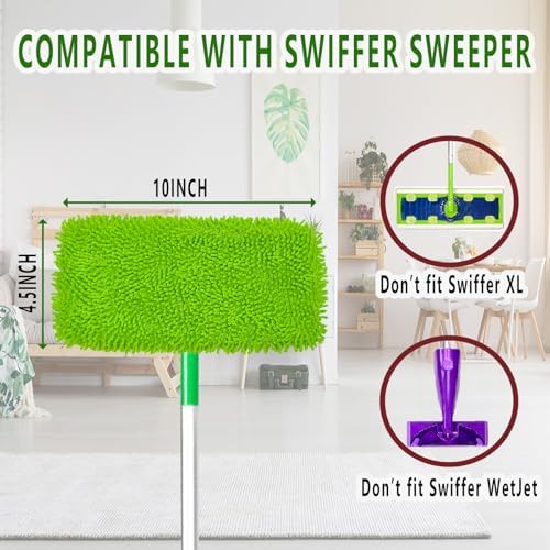 Febsow 8PCS Reusable Microfiber Mop Pads
