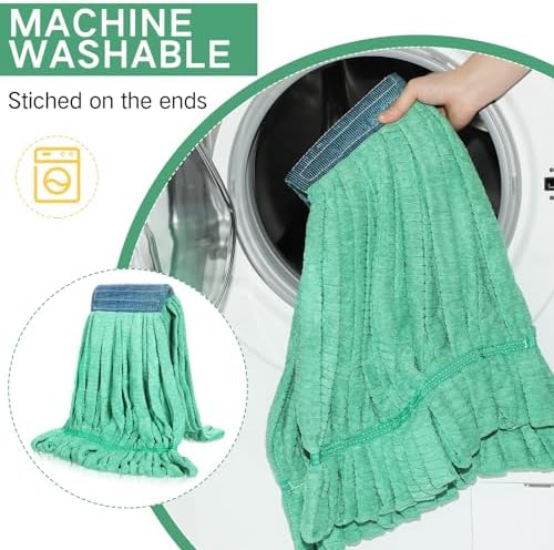 Lallisa 4 Pcs Microfiber Mop Head Refill - Large Green
