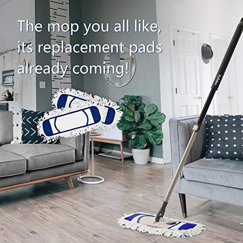 Eyliden Mop Pads 2 Pack Blue for Hardwood Floor Cleaning