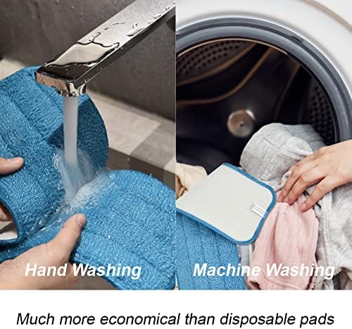 Layers 18 Inch Microfiber Mop Refills - 3 Pack Reusable Velcro Mop Heads