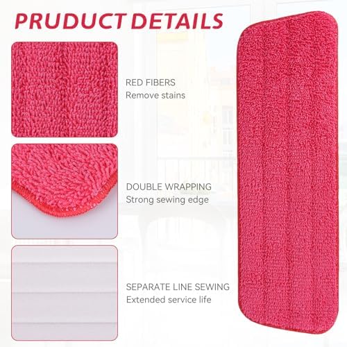 BeiLan Replacement Microfiber Mop Pads - 8 Pack 165 Wet Dry Refills