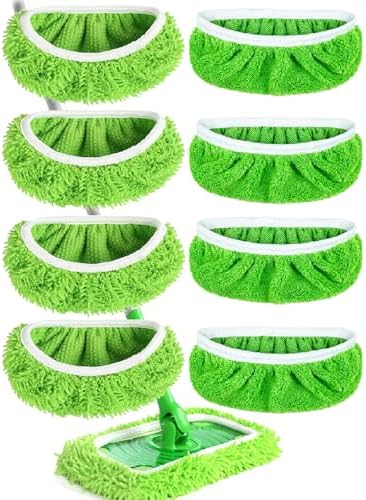 Febsow 8PCS Reusable Microfiber Mop Pads