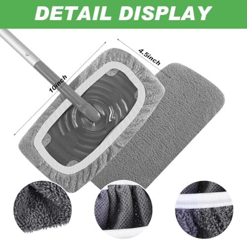 YSYONM Reusable Microfiber Mop Pads 4 Pack for Swiffer Sweeper