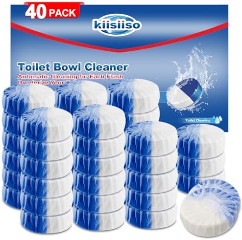 KIISIISO Toilet Cleaner Tablets 40 Pack Long-Lasting