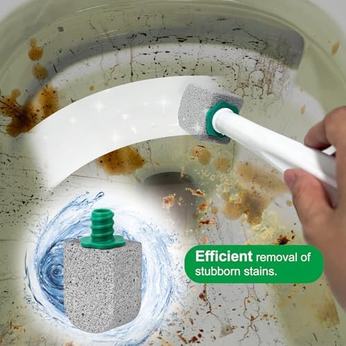 Enjunway Pumice Stone Toilet Cleaner with 30CM Handle - 5 Pack Refills