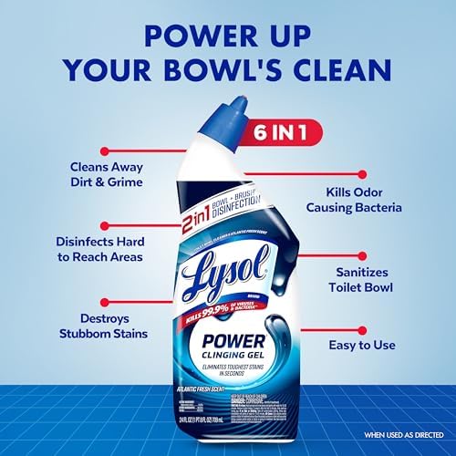 Lysol Max Strength Toilet Bowl Cleaner 24 oz 4ct 1
