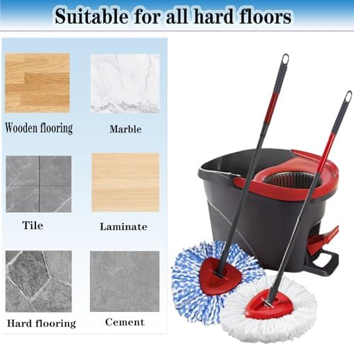 Fazlynyi 4 Pack Microfiber Mop Heads for O-Ceda Mop