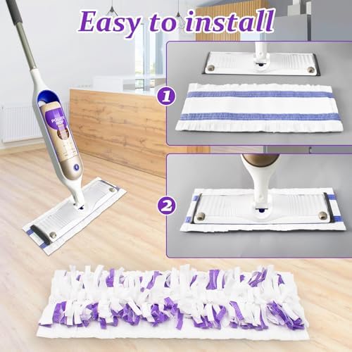 DLAIMI 12 Pack PowerMop Pads Refills for Swiffer
