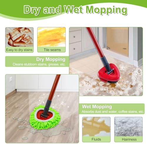 Aiyiried Replacement Mop Heads Set for O-Cedar RinseClean 2-Tank System