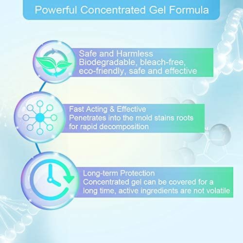 FOLLOWIN Mold Mildew Cleaner Gel 18oz for Bathrooms