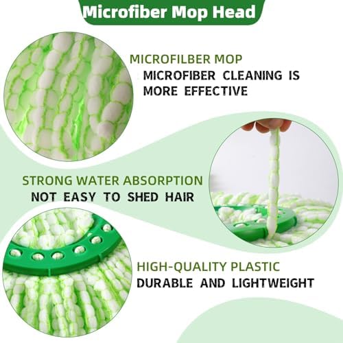 6 Pack Microfiber Mop Head Replacement for Libman Tornado Spin Mop