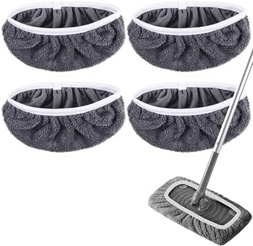 YSYONM Reusable Microfiber Mop Pads 4 Pack for Swiffer Sweeper