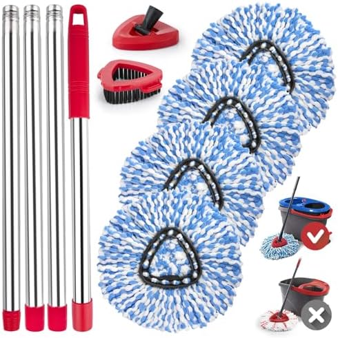 Ucoolbe Spin Mop Replacement Set for O Cedar RinseClean 2 Tanks