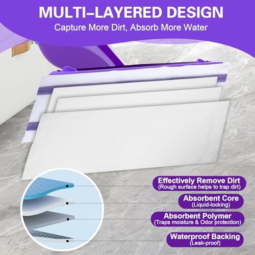 100 Pack Mop Pads Refills for Swiffer WetJet