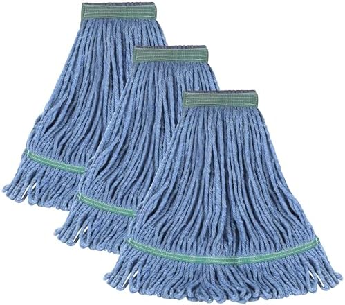 ONESIMUS 16oz Cotton Looped Mop Head Replacements Pack of 3