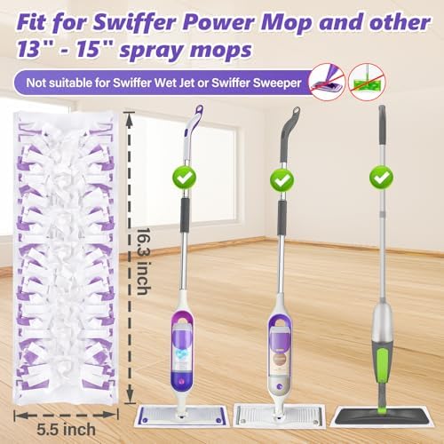 EHADOO 9 Pcs Disposable Mop Pads for Swiffer Powermop