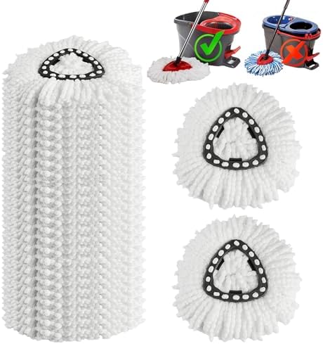 APOCHON 10 Pack Spin Mop Replacement Heads