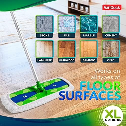 VanDuck Extra Large Cotton Mop Pads - 4-Pack for Swiffer XL Mop