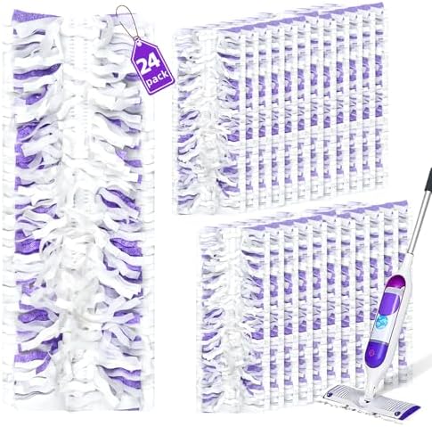 DrFlito 24 Count Swiffer Power Mop Refills - Multi-Surface Clean Unscented