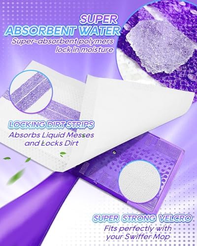 YagoDago 20-Pack Wet Jet Mop Pad Refills - 5 Layers Durable Absorbent