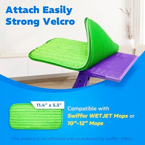 Befanty 4 Pack Reusable Microfiber Mop Pads with Scraper 1