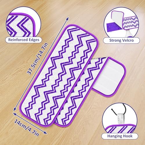 7 Reusable Swiffer PowerMop Refills - Microfiber Mop Pads