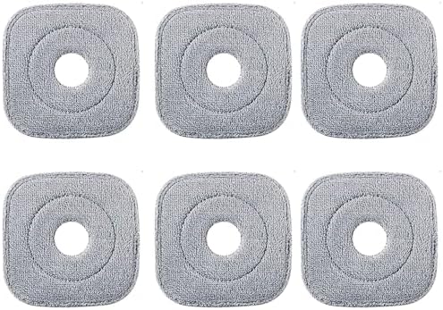 Rinakou 6 Pack 9 Inch Square Microfiber Mop Pads