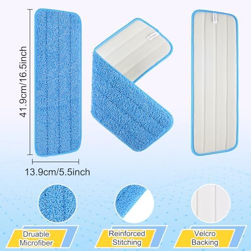 8 Pack 165 Inch Reusables Mop Pads for Bona System