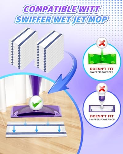 YagoDago 30-Count Disposable Mop Pads for Swiffer Wet Jet
