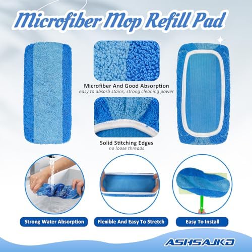 8 Pack Reusable Mop Pad for Swiffer Sweeper