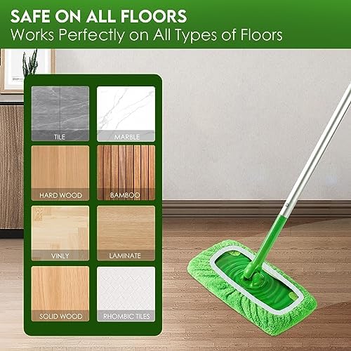 Yicotira Reusable Wet Pads for Swiffer Sweeper Mop - 6 Pack