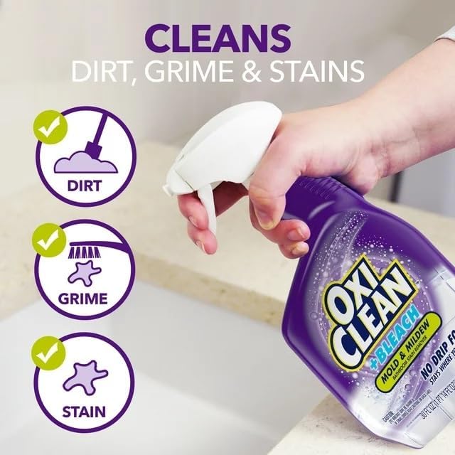 OxiClean Plus Bleach Mold Mildew Stain Remover 30 oz Pack of 3