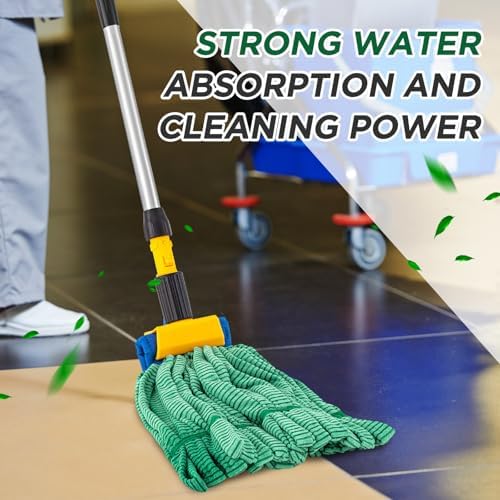 Hushee 6 Pack Heavy Duty Microfiber Tube Mop Heads