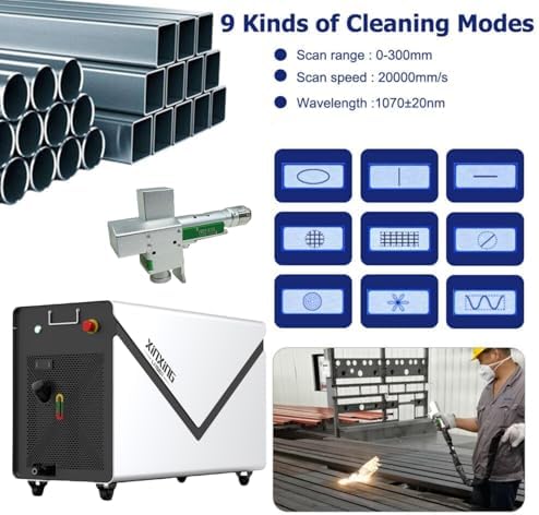 2000W Laser Cleaning Machine with 9 Modes and 300mm Scan