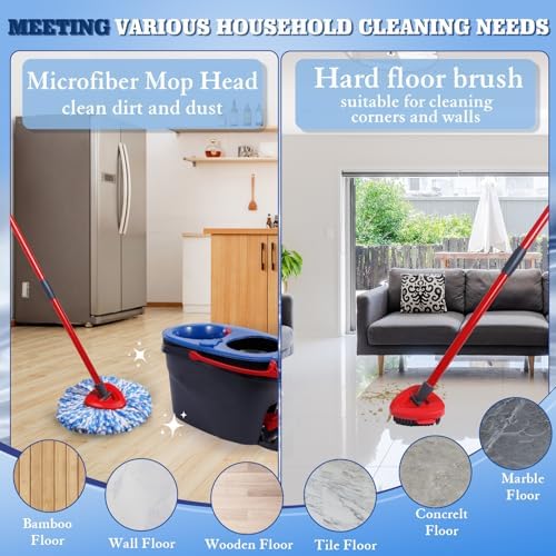 4-Pack Spin Mop Heads for Oceda RinseClean 2-Tank System