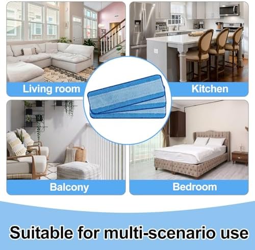 Yuunaie 3 Pack 18 Inch Microfiber Mop Replacement Pads for Bona