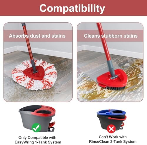 DLAIMI Spin Mop Replacement Set for O-Ceda EasyWring 1-Tank System
