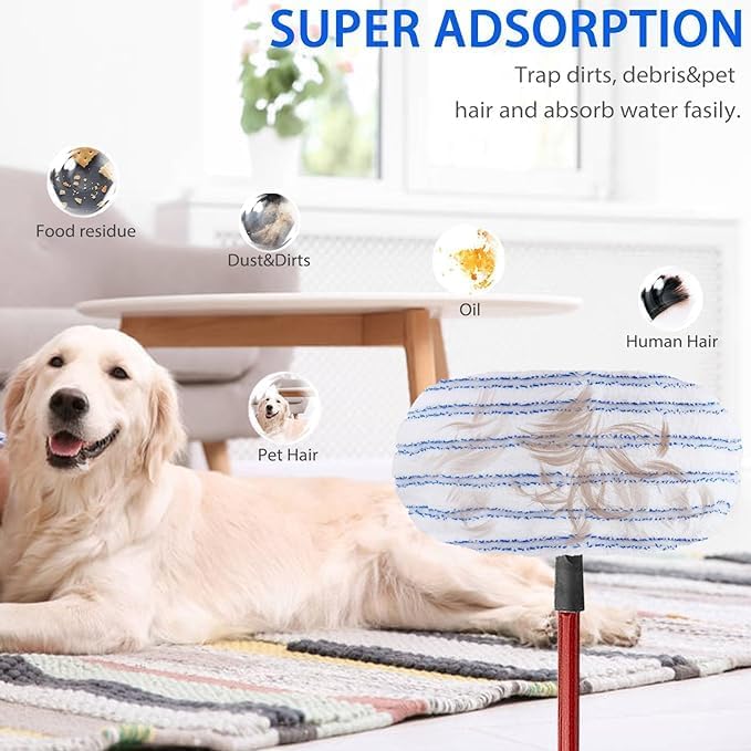 SavStor 10 Pack Microfiber Mop Pad Covers Replacement