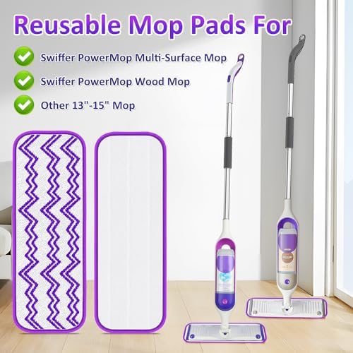 7 Reusable Swiffer PowerMop Refills - Microfiber Mop Pads