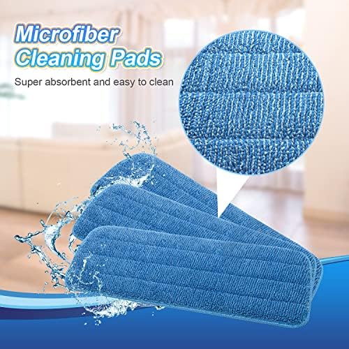 3 Pack Microfiber Mop Pads for Wet Dry Mop Replacement