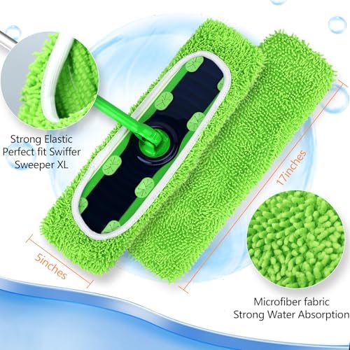 Yicotira Reusable Swiffer XL Mop Pads 6 Pack