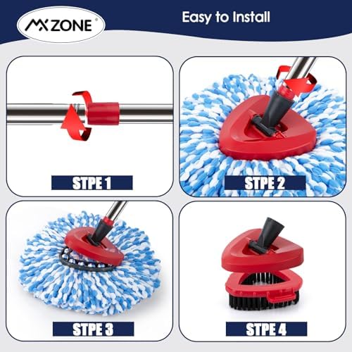 MXZONE Spin Mop Replacement Heads Set