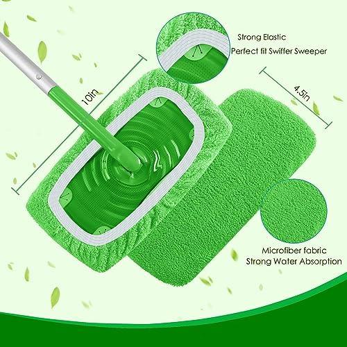 Yicotira Reusable Wet Pads for Swiffer Sweeper Mop - 6 Pack