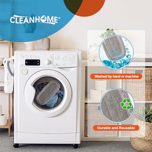 4-Pack Microfiber Mop Pads for CLEANHOME Dust Mop