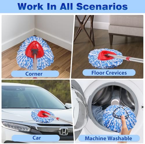 6 Pack Mop Replacement Heads for Oceda RinseClean 2-Tank System