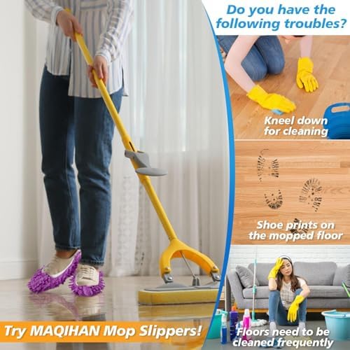 10 Mop Slippers for Floor Cleaning - Women Friendly