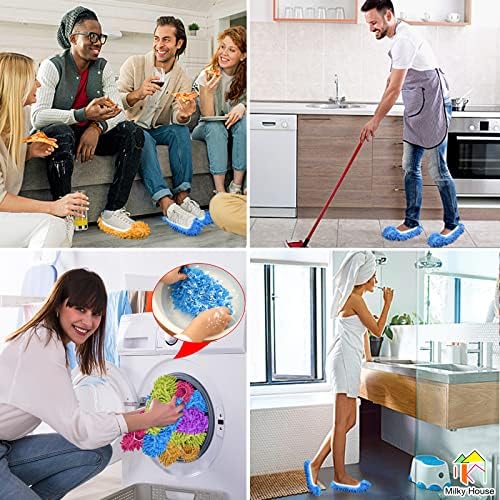Milky House 10 Piece Microfiber Mop Slippers