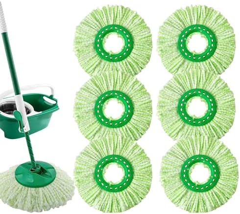 6 Pack Microfiber Mop Head Replacement for Libman Tornado Spin Mop