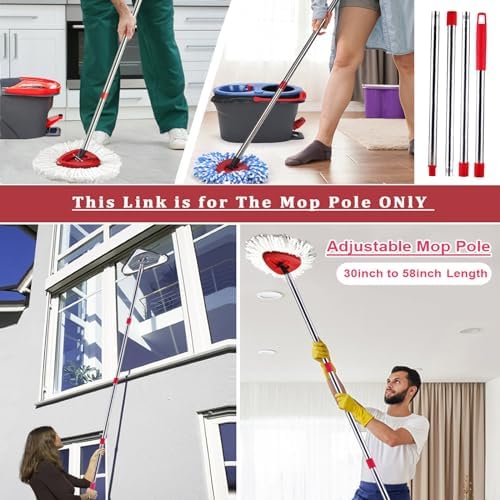 Sgizoku 4-Section 58 Spin Mop Handle Replacement 1